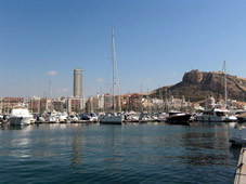 Berth at Marina Alicante - View from berth to castle
